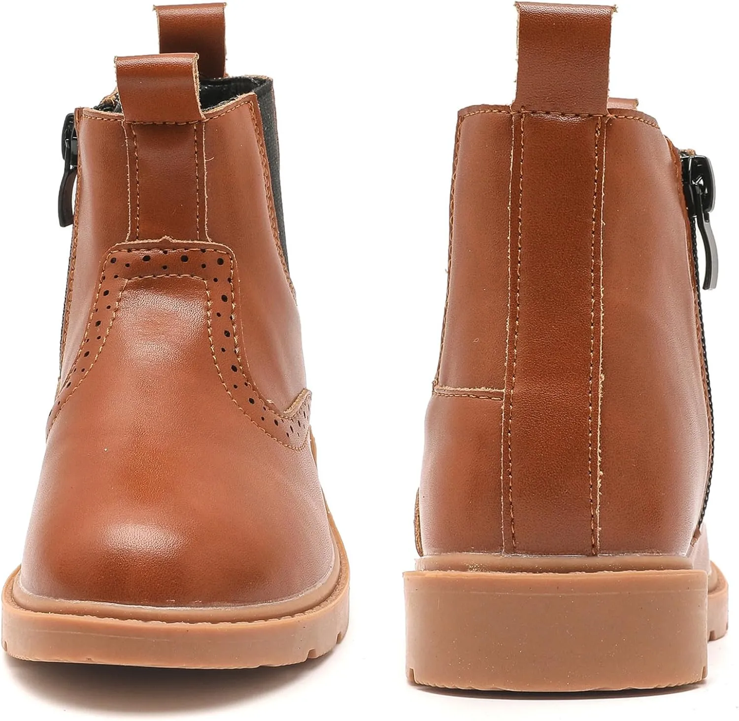 DADAWEN Boys Girls Waterproof Outdoor Side Zipper Comfort Chelsea Ankle Boots Combat Ankle Booties (Toddlers/Little Kids/Big Kids)