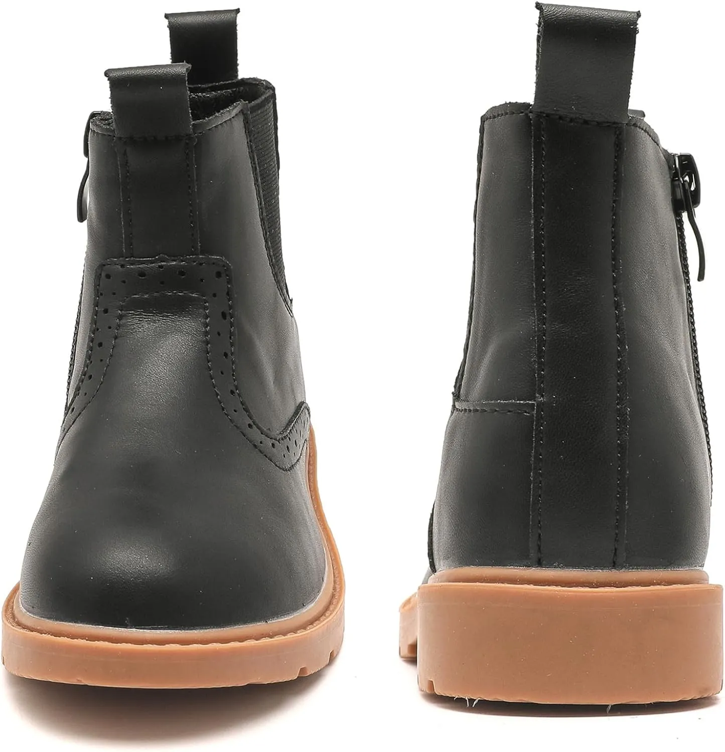 DADAWEN Boys Girls Waterproof Outdoor Side Zipper Comfort Chelsea Ankle Boots Combat Ankle Booties (Toddlers/Little Kids/Big Kids)