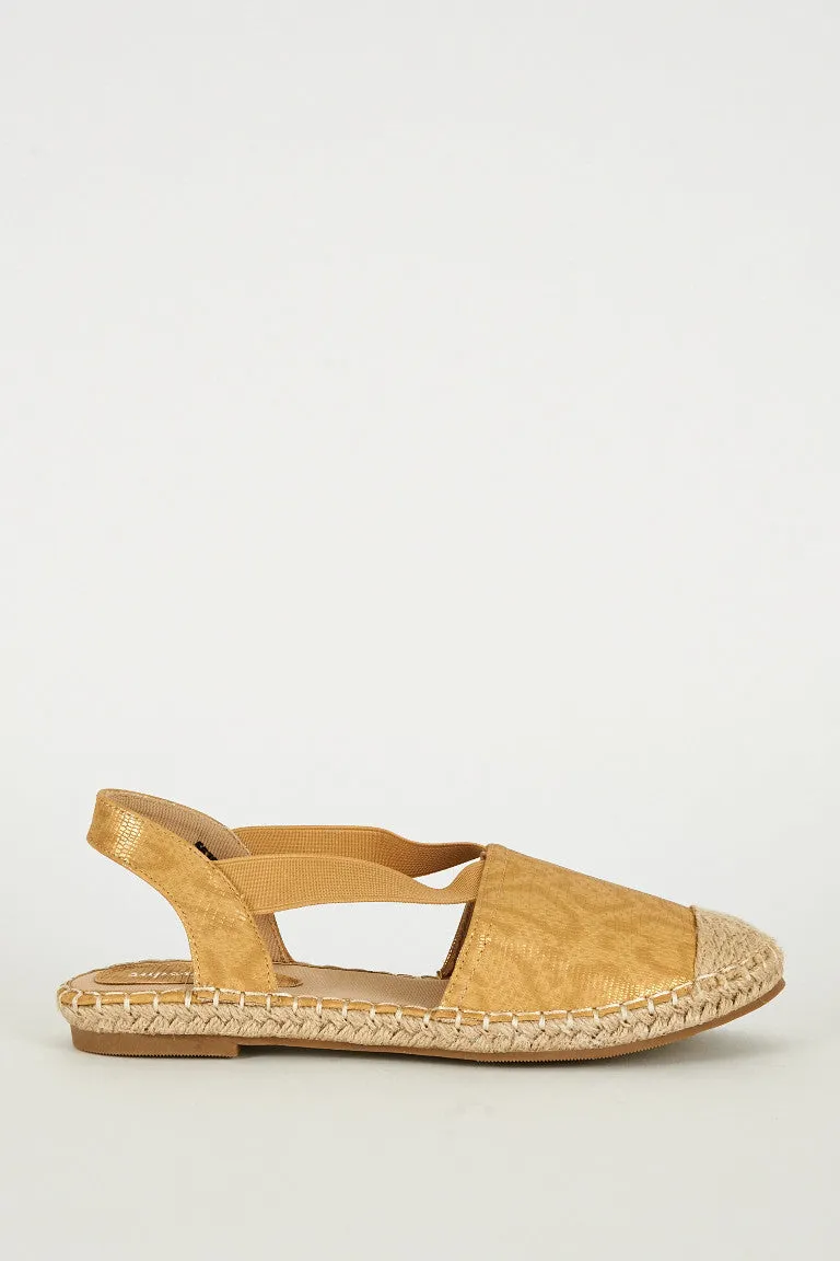 Dark Gold Espadrille Sandals