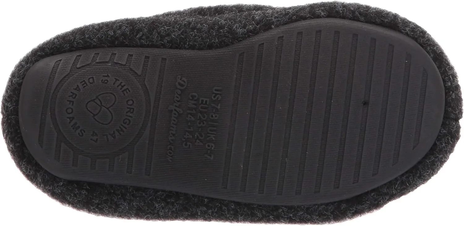 Dearfoams Kids' Hunter Felted Plaid Moccasin Slipper