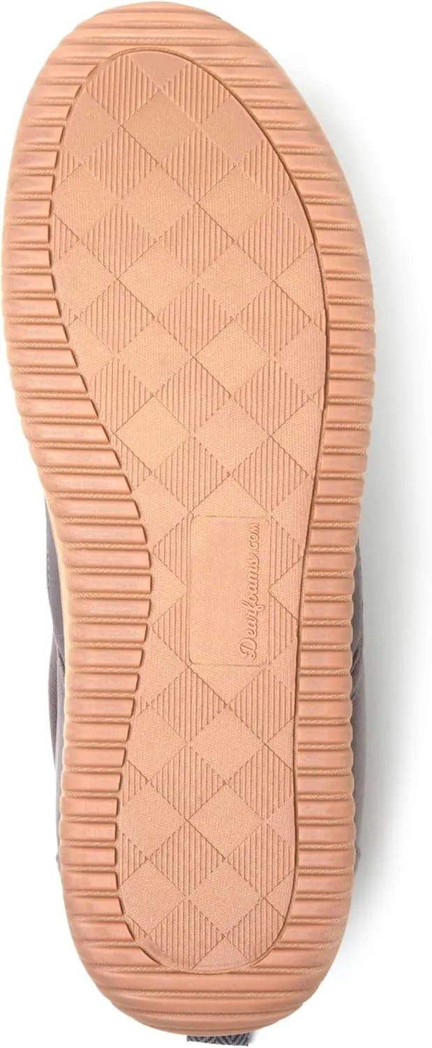 Dearfoams Men's Spencer Microsuede Indoor/Outdoor Comfort Boot with Fleece Lining