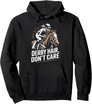 Derby Hair Horse Rider Racing Track Race Horse Derby Pullover Hoodie