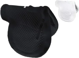 Derby Originals Shaped Wither Relief Dressage English Saddle Pad with Fleece Edging and Contoured Design