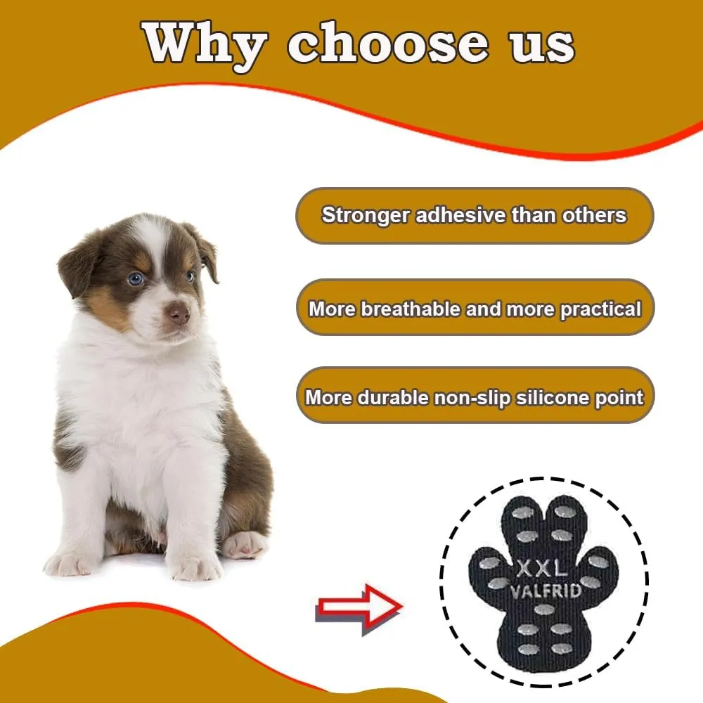 Dog Paw Protector Anti-Slip Grips to Keeps Dogs from Slipping On Hardwood Floors,Traction Control Non-Skid Dog Shoes Booties Socks Replacement XXXL 40 Pieces
