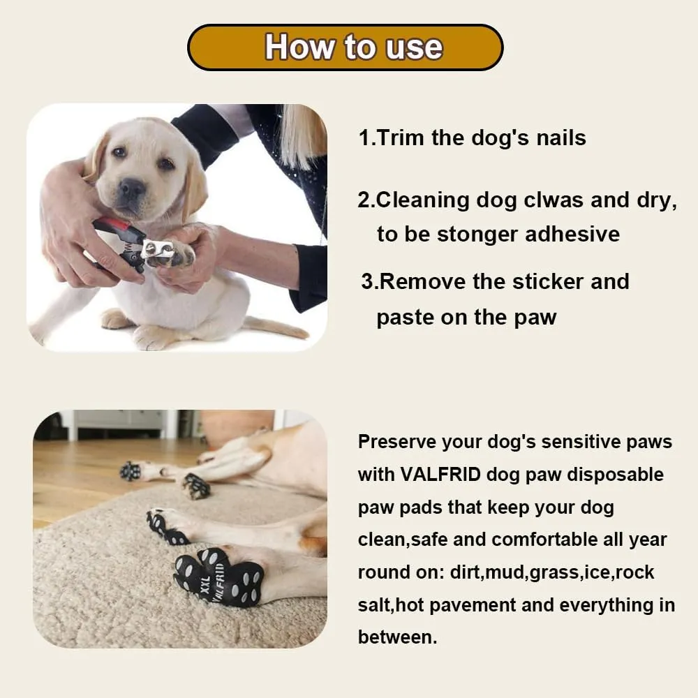 Dog Paw Protector Anti-Slip Grips to Keeps Dogs from Slipping On Hardwood Floors,Traction Control Non-Skid Dog Shoes Booties Socks Replacement XXXL 40 Pieces