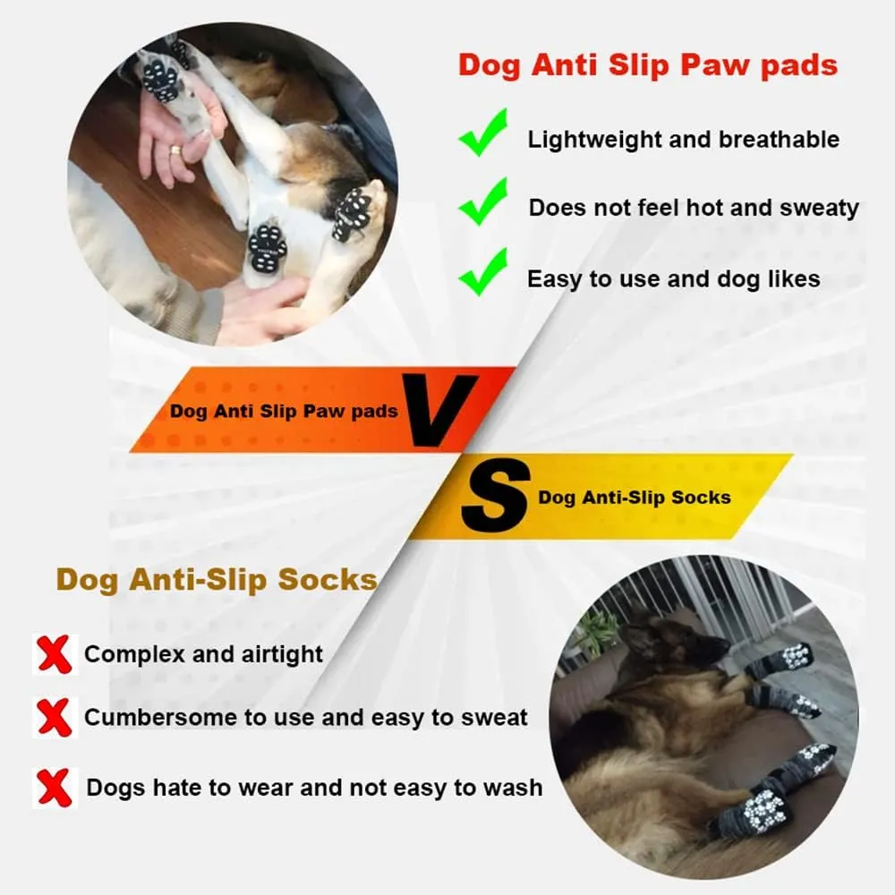 Dog Paw Protector Anti-Slip Grips to Keeps Dogs from Slipping On Hardwood Floors,Traction Control Non-Skid Dog Shoes Booties Socks Replacement XXXL 40 Pieces