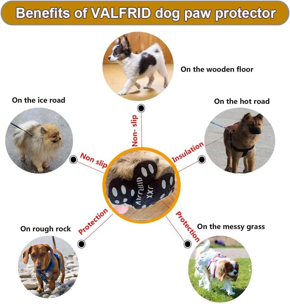 Dog Paw Protector Anti-Slip Grips to Keeps Dogs from Slipping On Hardwood Floors,Traction Control Non-Skid Dog Shoes Booties Socks Replacement XXXL 40 Pieces
