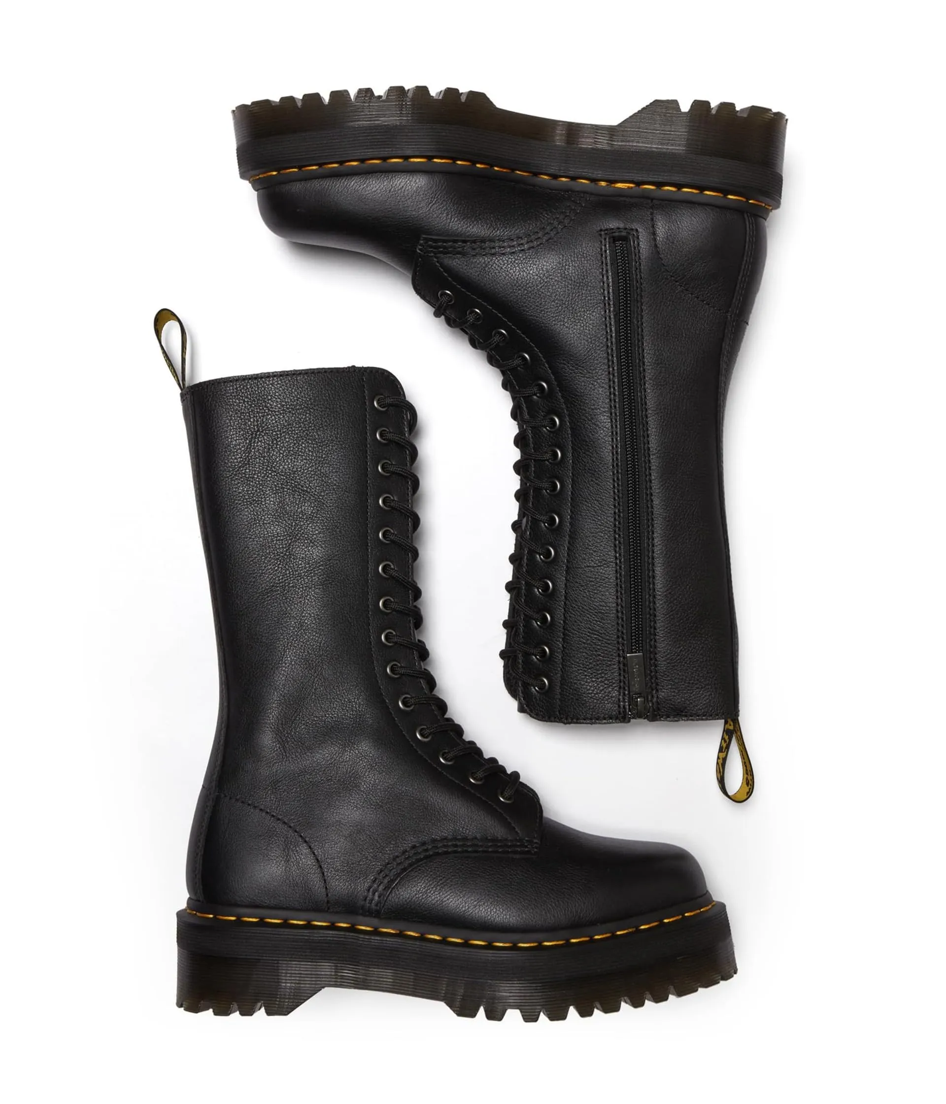 Dr. Martens 1B99 Quad - Boots for Women - Leather Construction - Rubber Outsole - Contrast Stitching Black UK 9 (US Men's 10, US Women's 11) Medium