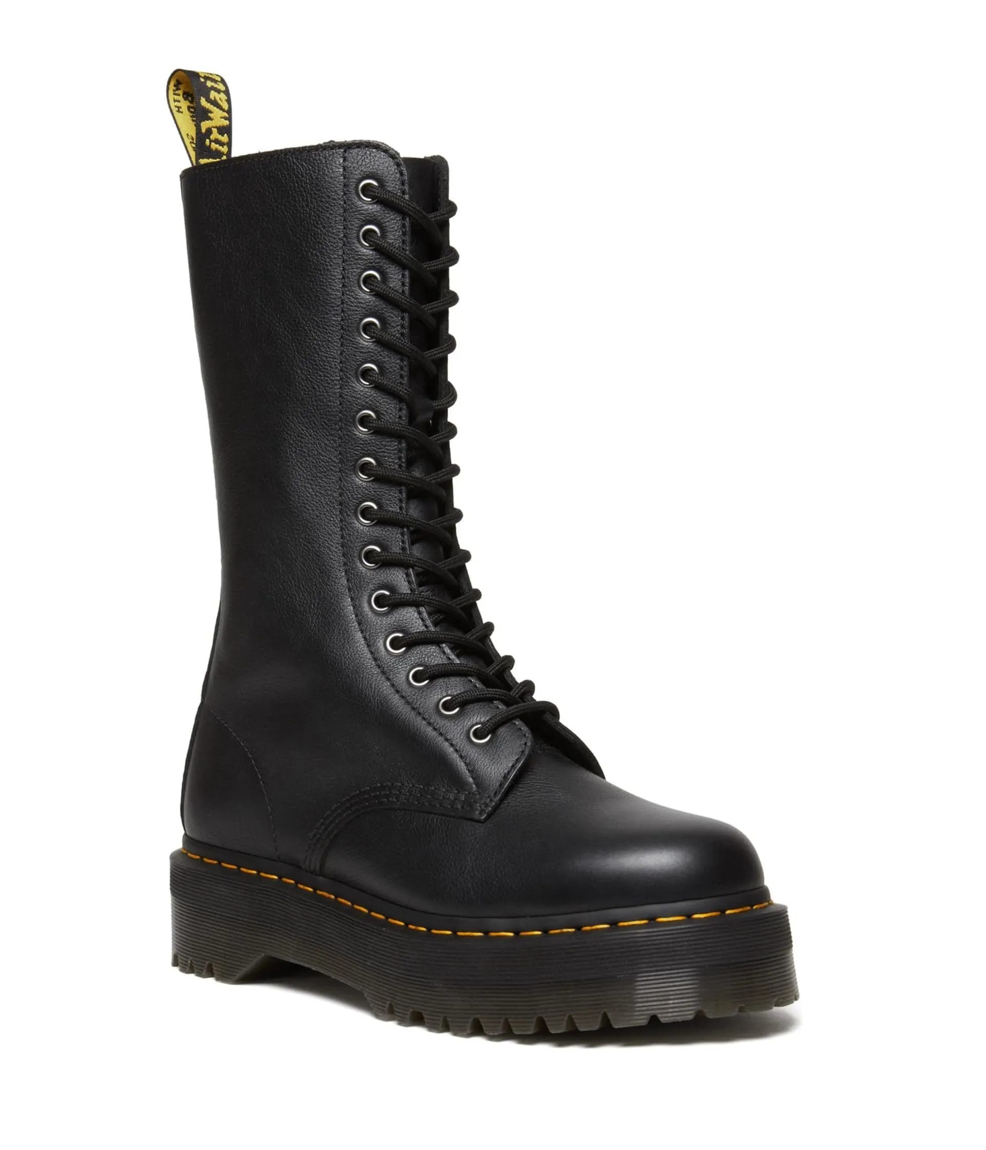 Dr. Martens 1B99 Quad - Boots for Women - Leather Construction - Rubber Outsole - Contrast Stitching Black UK 9 (US Men's 10, US Women's 11) Medium