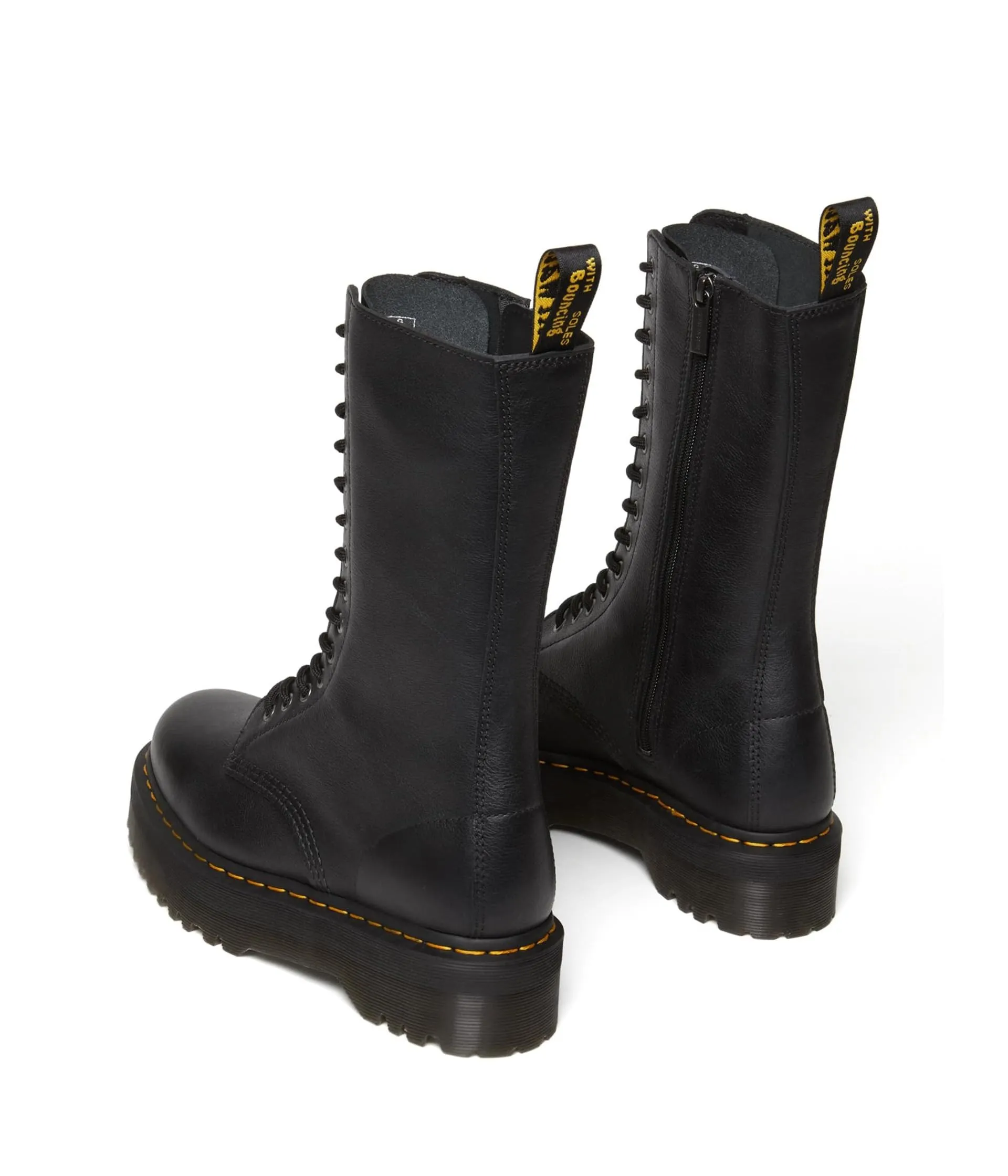 Dr. Martens 1B99 Quad - Boots for Women - Leather Construction - Rubber Outsole - Contrast Stitching Black UK 9 (US Men's 10, US Women's 11) Medium