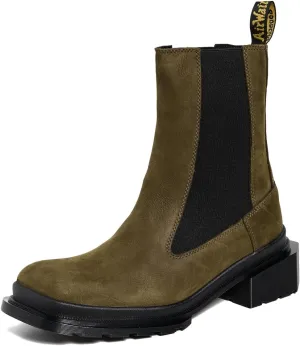 Dr. Martens Women's Maybole Chelsea Olive Buttersoft Boots