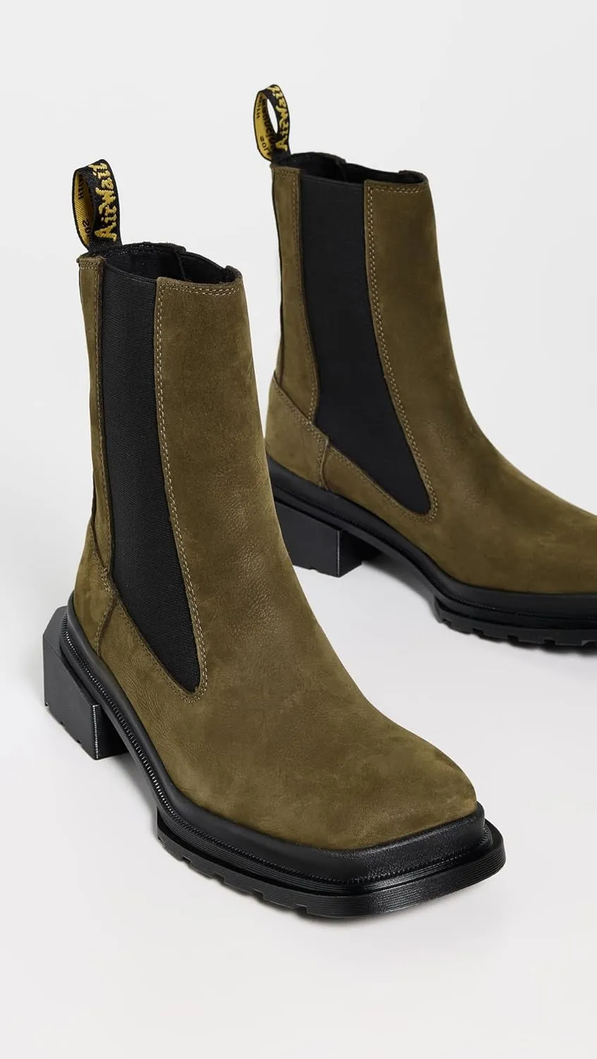 Dr. Martens Women's Maybole Chelsea Olive Buttersoft Boots