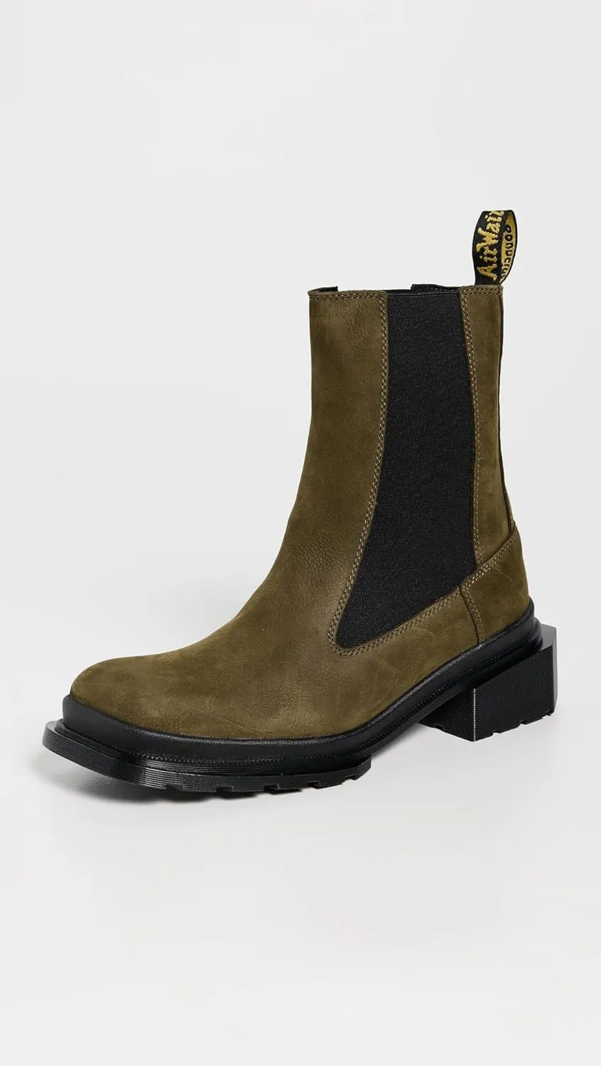 Dr. Martens Women's Maybole Chelsea Olive Buttersoft Boots