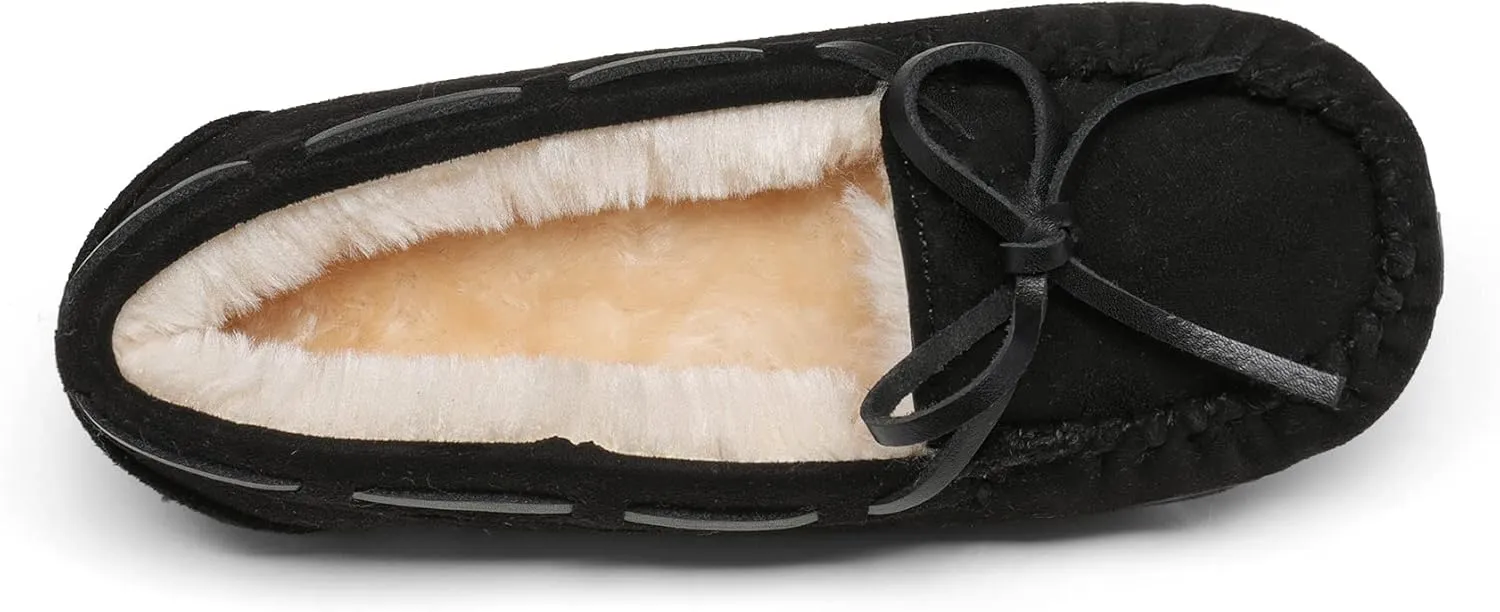 DREAM PAIRS Boys Girls House Slippers Faux Fur Indoor Outdoor Moccasin Shoes