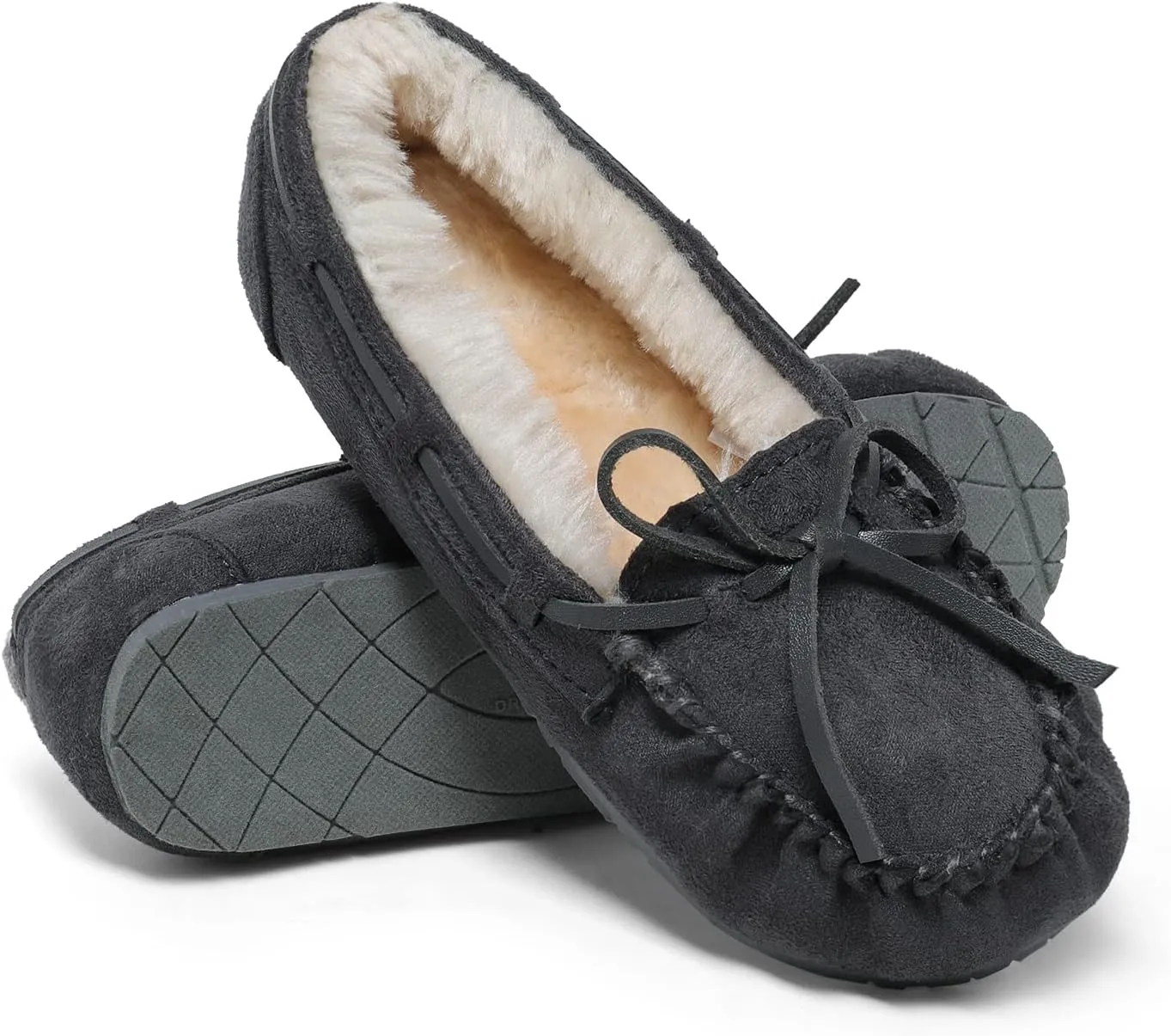 DREAM PAIRS Boys Girls House Slippers Faux Fur Indoor Outdoor Moccasin Shoes