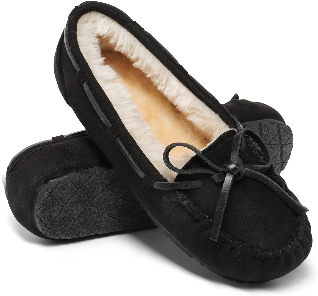 DREAM PAIRS Boys Girls House Slippers Faux Fur Indoor Outdoor Moccasin Shoes