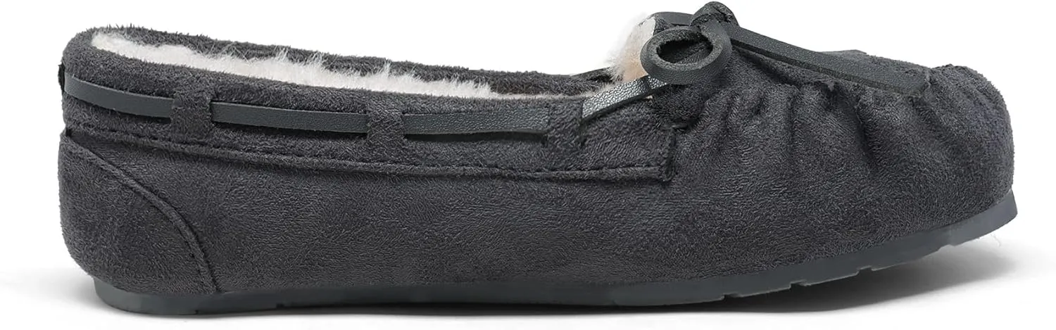 DREAM PAIRS Boys Girls House Slippers Faux Fur Indoor Outdoor Moccasin Shoes
