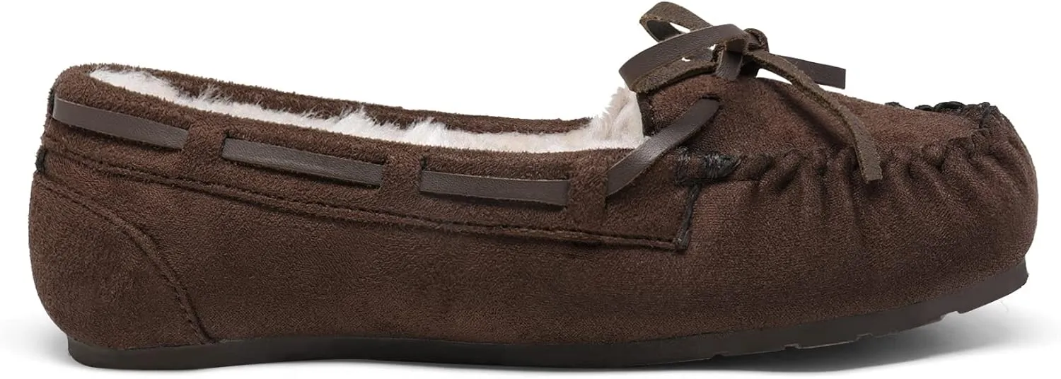 DREAM PAIRS Boys Girls House Slippers Faux Fur Indoor Outdoor Moccasin Shoes