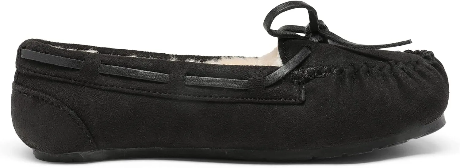 DREAM PAIRS Boys Girls House Slippers Faux Fur Indoor Outdoor Moccasin Shoes