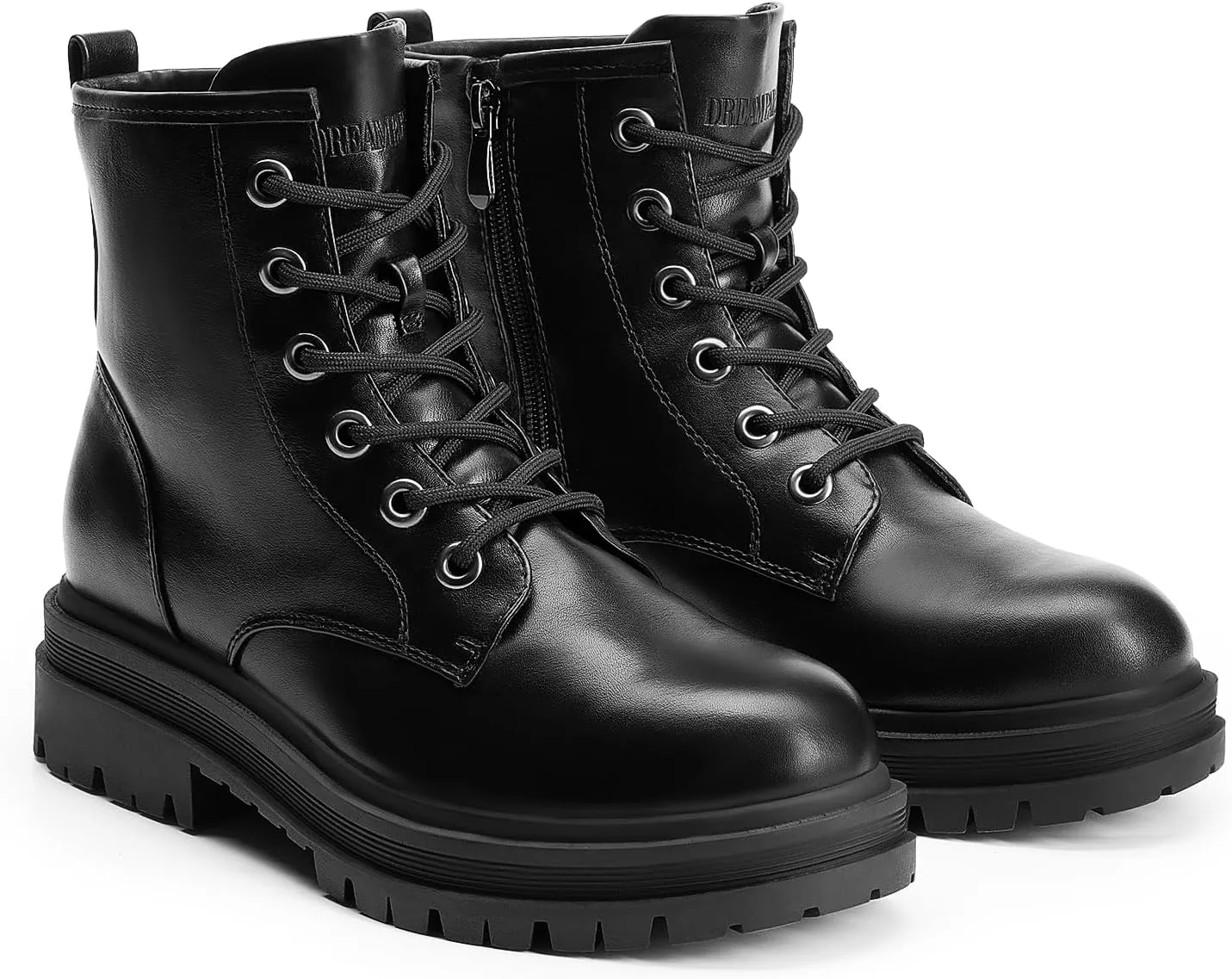DREAM PAIRS Lace-up Combat Boots Ankle Booties for Women