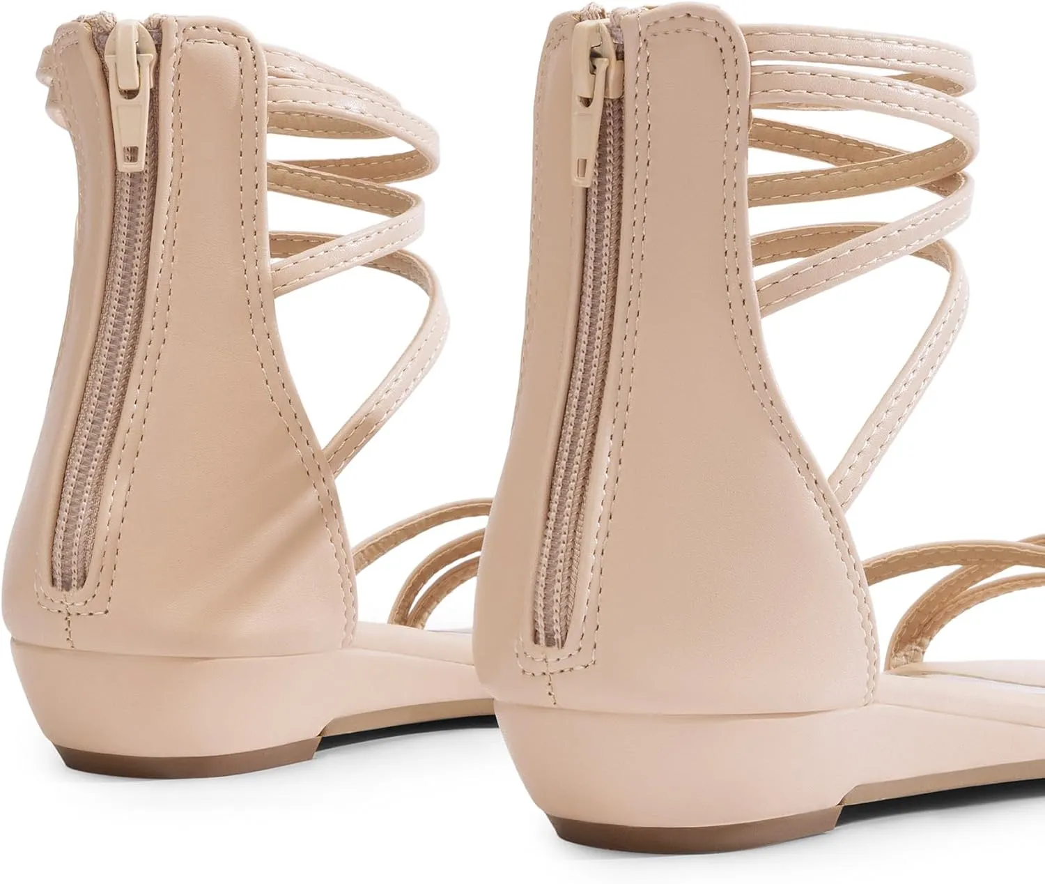DREAM PAIRS Women's Ankle Strap Flat Sandals Summer Dressy Strappy Gladiator Rhinestones Sandals