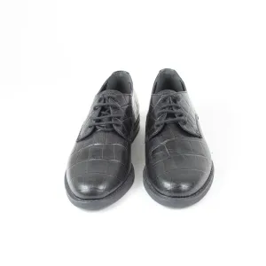 Dune London Black Leather Derby Shoes