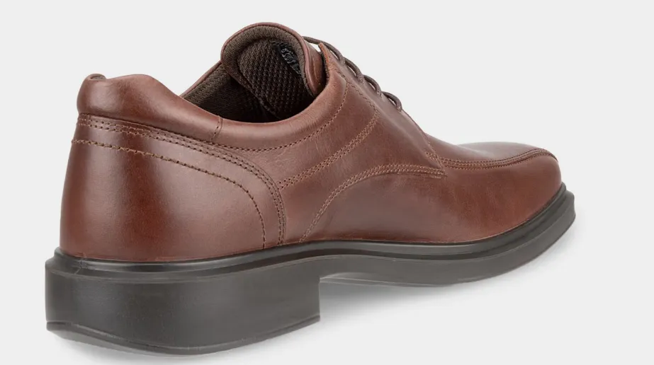 ECCO Men's Helsinki 2 Leather Bike-Toe Derby Shoe Cognac