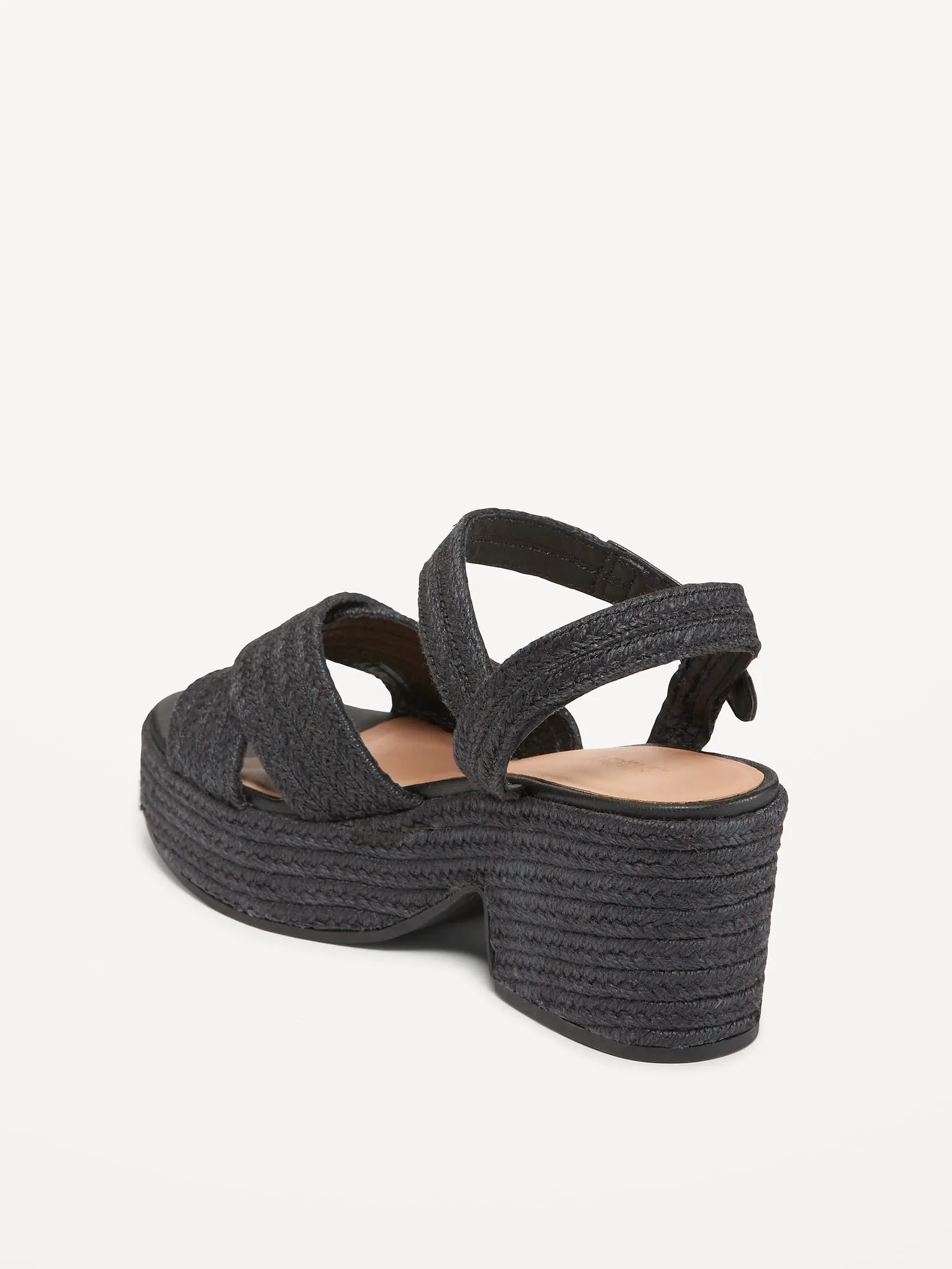 Espadrille Cross-Strap Platform Sandals
