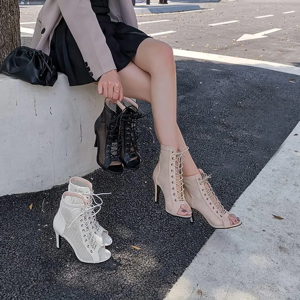 Fashion Peep Toe Booties Gladiator High Top Sandals