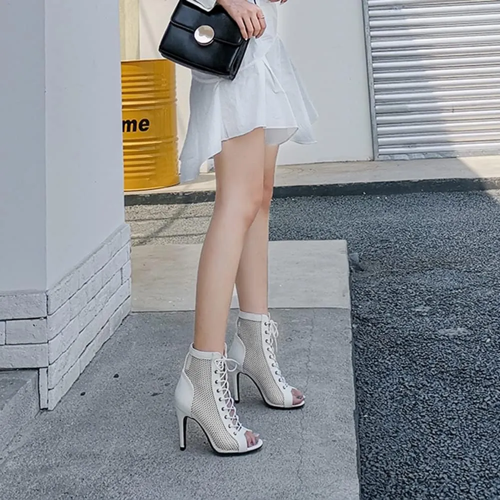 Fashion Peep Toe Booties Gladiator High Top Sandals