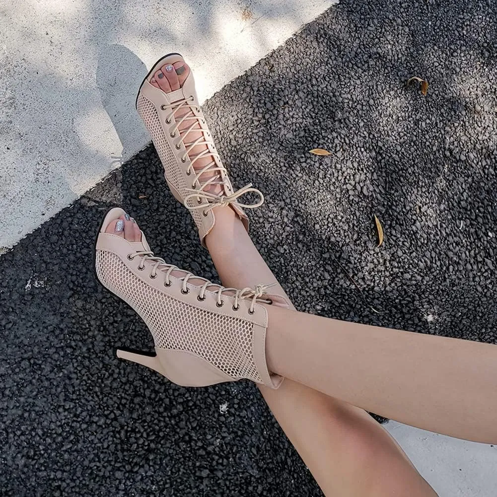 Fashion Peep Toe Booties Gladiator High Top Sandals