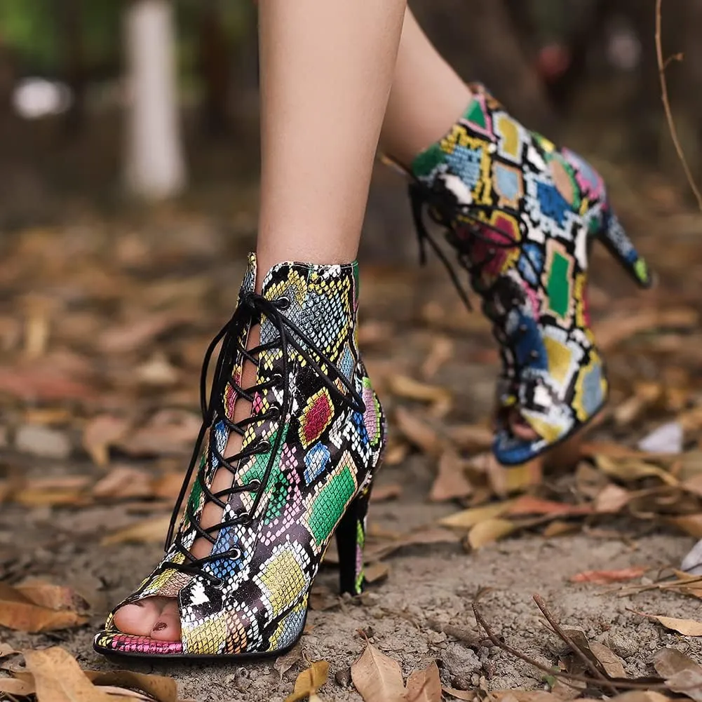 Fashion Peep Toe Booties Gladiator High Top Sandals