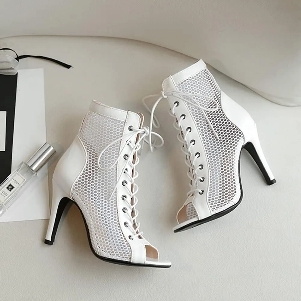 Fashion Peep Toe Booties Gladiator High Top Sandals