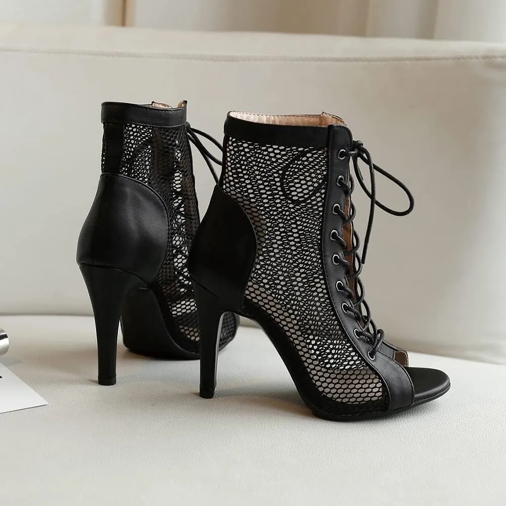 Fashion Peep Toe Booties Gladiator High Top Sandals