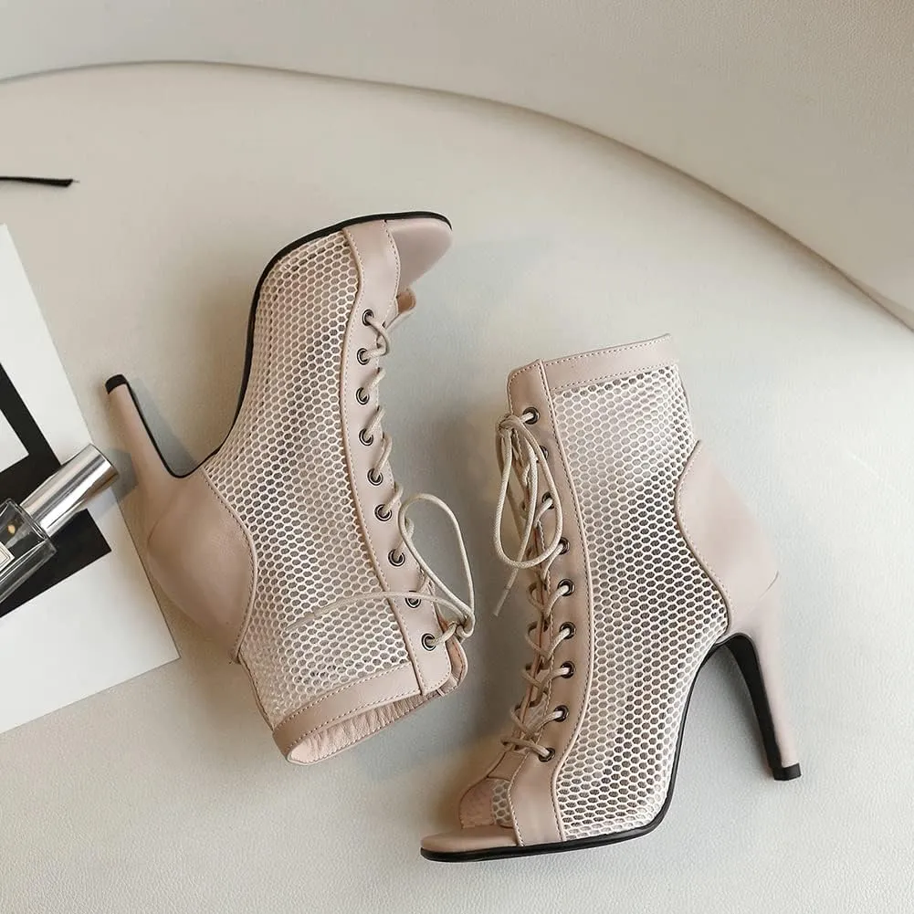 Fashion Peep Toe Booties Gladiator High Top Sandals