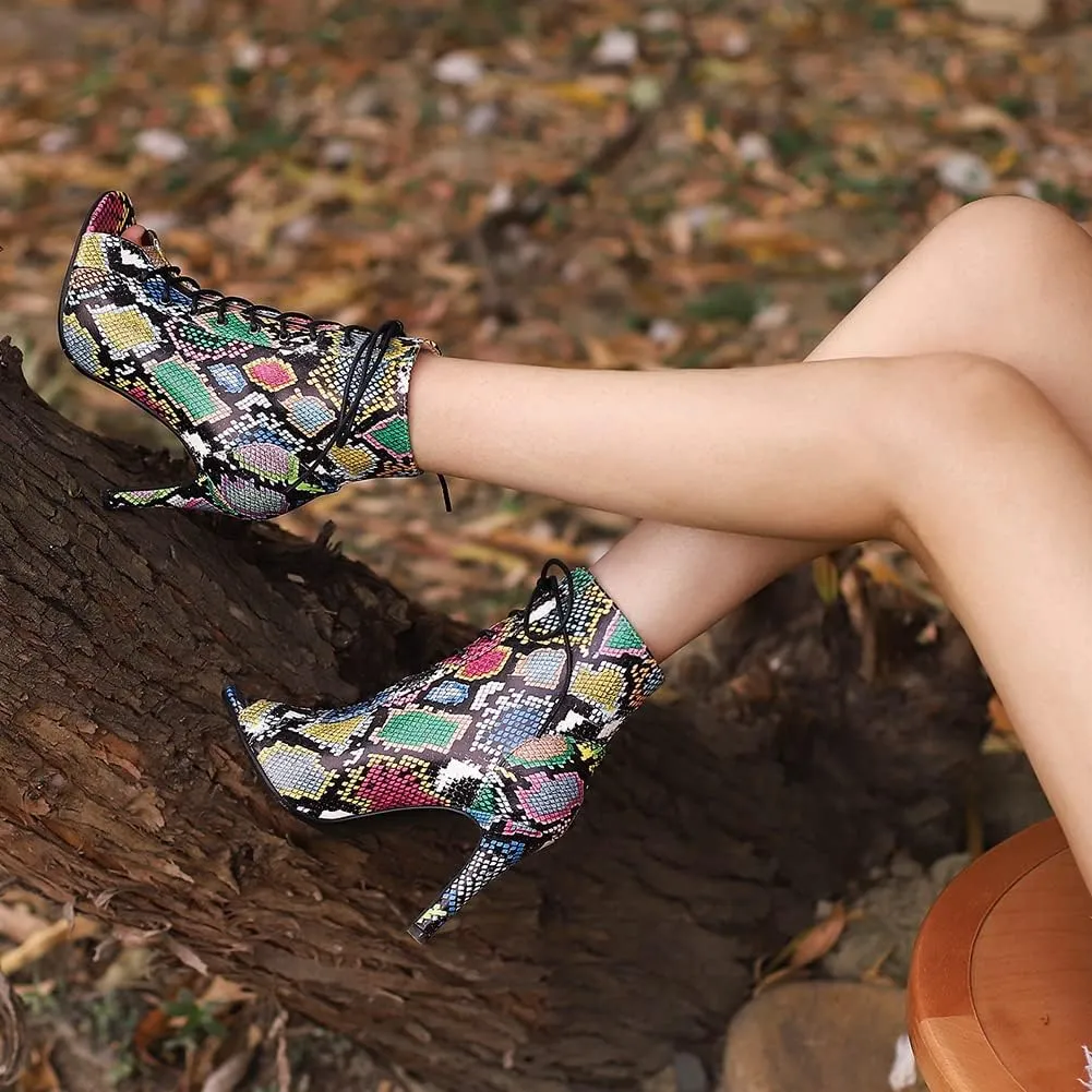 Fashion Peep Toe Booties Gladiator High Top Sandals