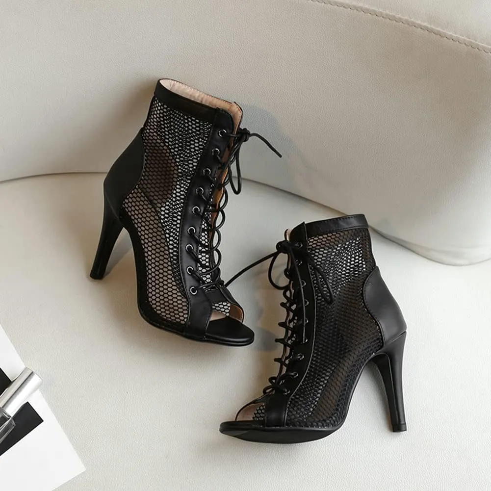 Fashion Peep Toe Booties Gladiator High Top Sandals