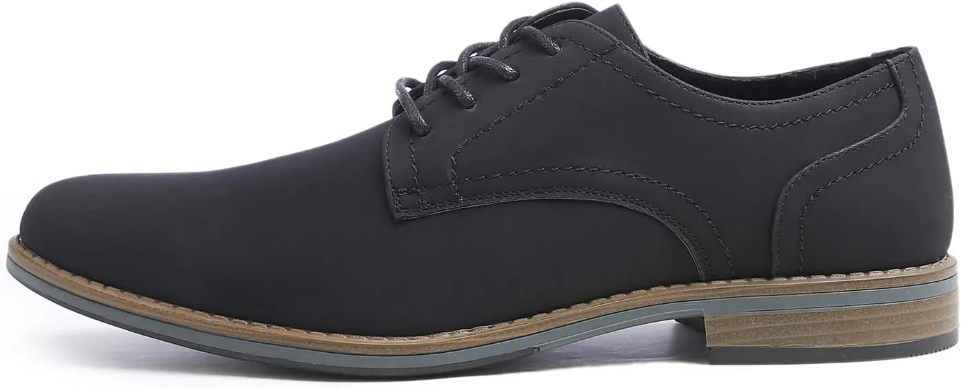 FEVERSOLE Men's Classic Dress Oxford Vegan Leather Casual Derby Shoes