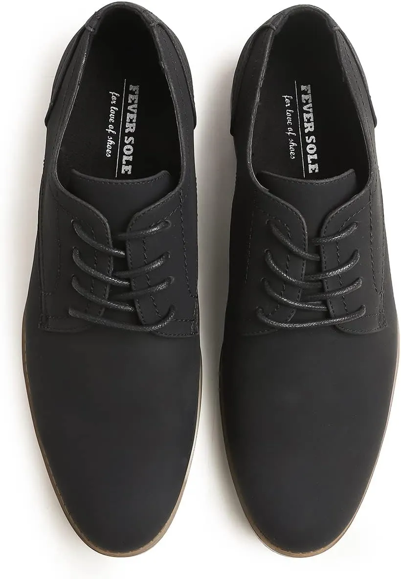 FEVERSOLE Men's Classic Dress Oxford Vegan Leather Casual Derby Shoes
