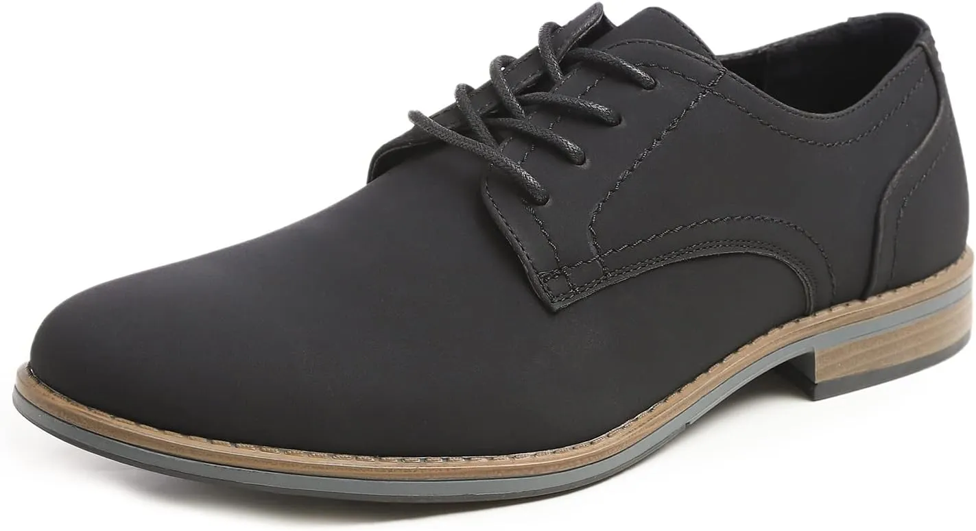 FEVERSOLE Men's Classic Dress Oxford Vegan Leather Casual Derby Shoes