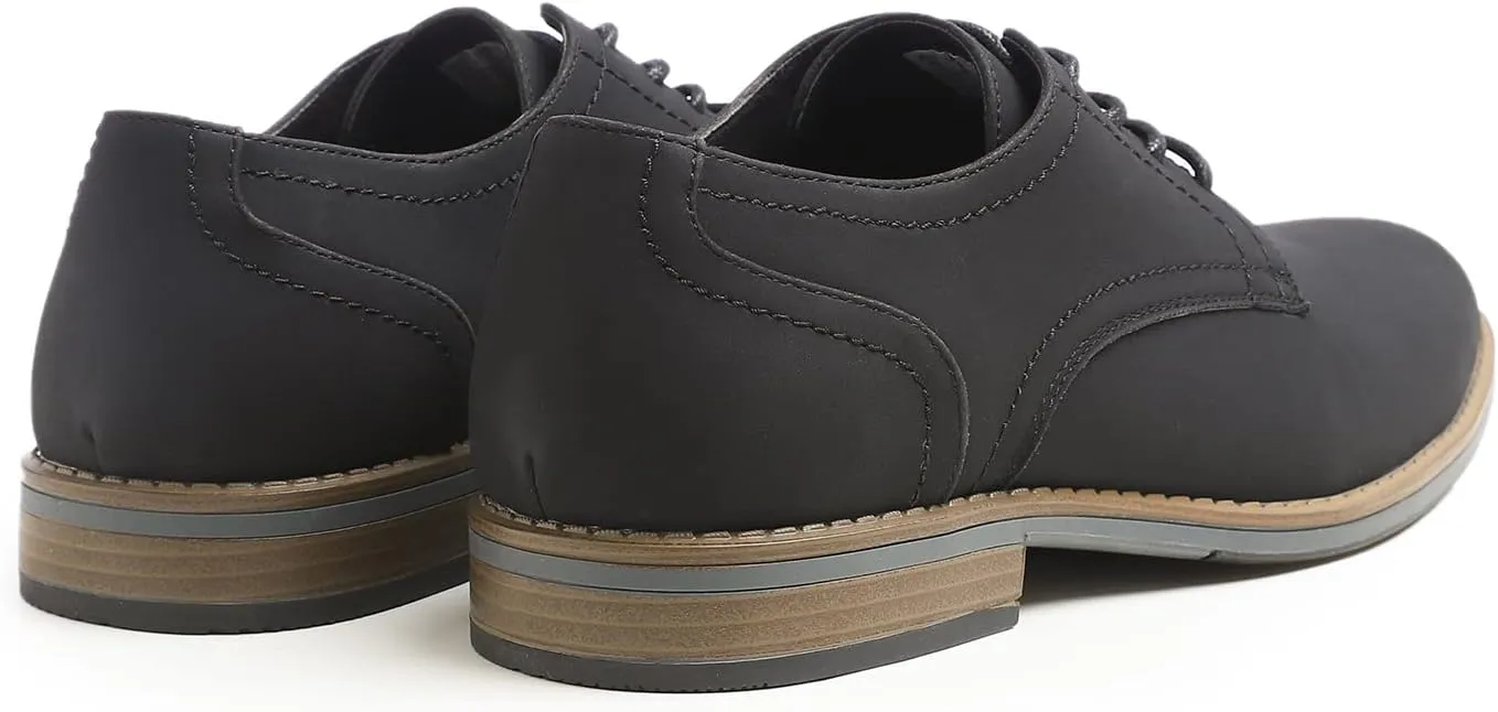 FEVERSOLE Men's Classic Dress Oxford Vegan Leather Casual Derby Shoes