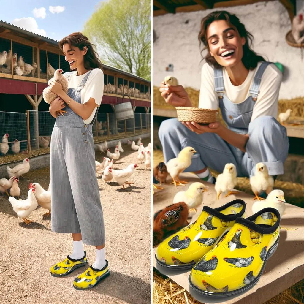 Flat Garden Shoes for Women Waterproof Slip-On Womens Rubber Rain Shoes Gardening Clogs with Comfort Insole