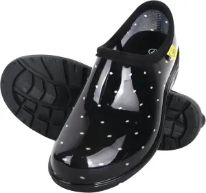 Flat Garden Shoes for Women Waterproof Slip-On Womens Rubber Rain Shoes Gardening Clogs with Comfort Insole