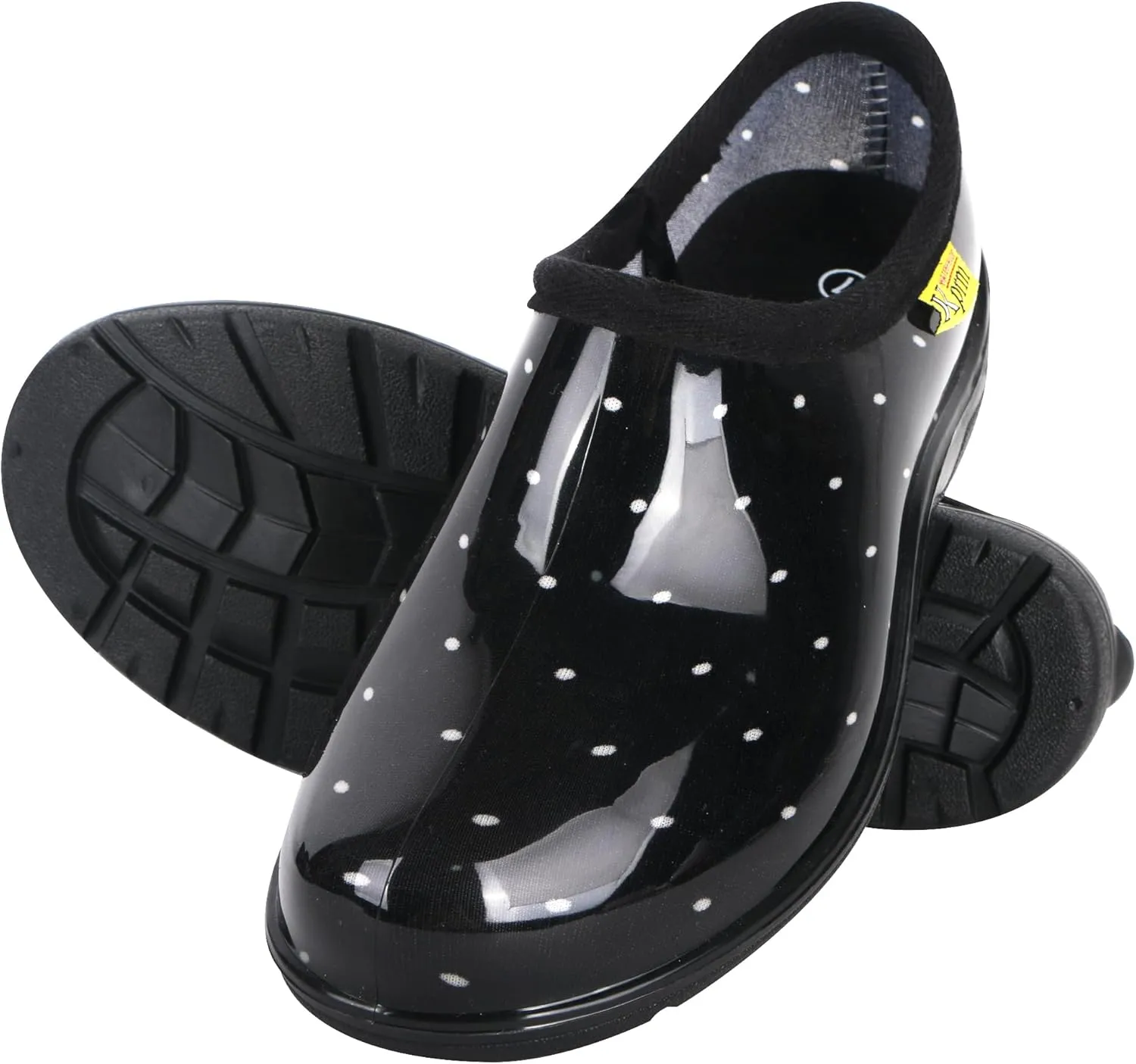 Flat Garden Shoes for Women Waterproof Slip-On Womens Rubber Rain Shoes Gardening Clogs with Comfort Insole