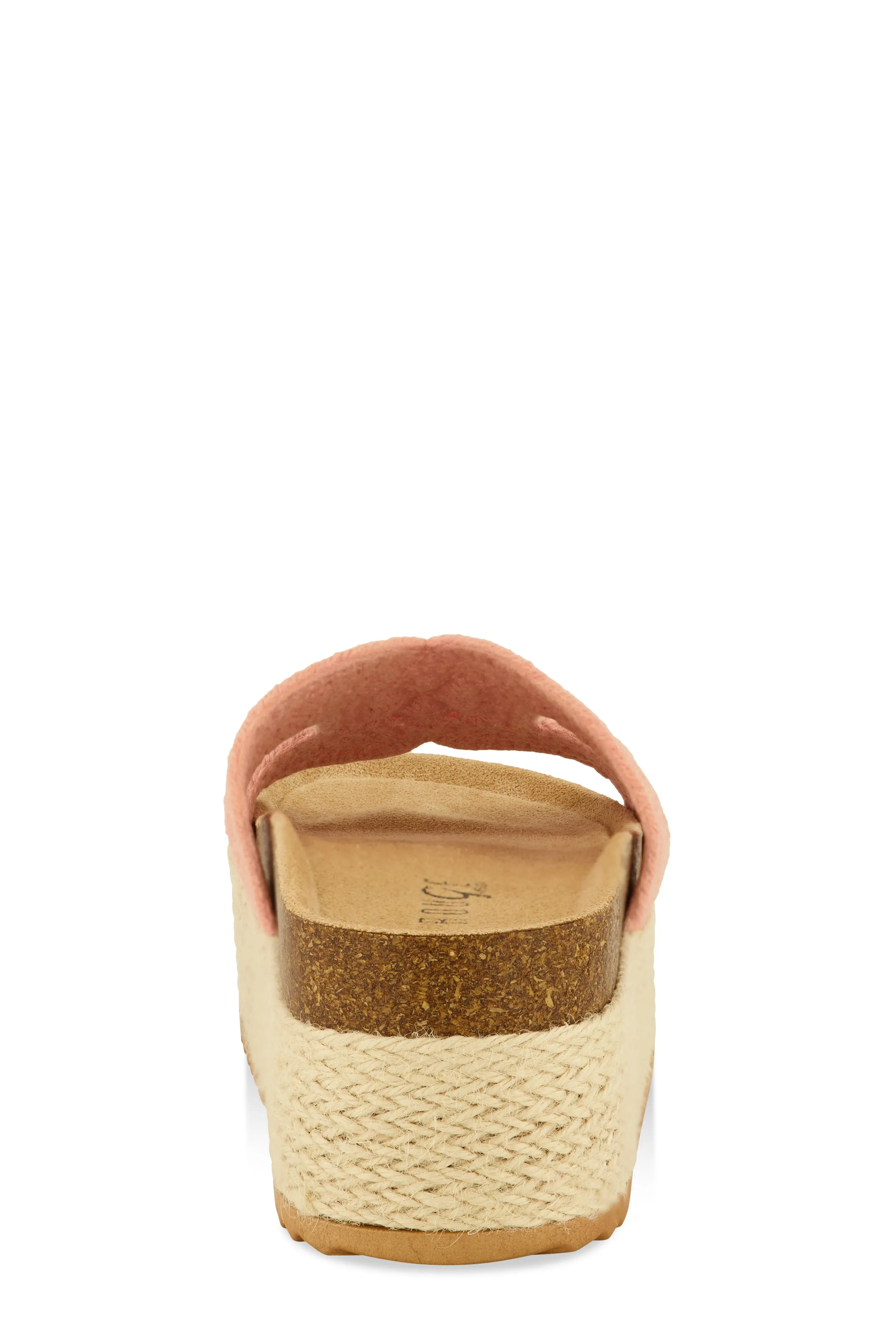 Floral Crochet H Band Platform Footbed Sandals