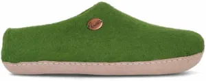 Footprint Hand-Felted Wool Slippers with Footbed for Extreme Comfort | Whisper-Silent Slip-On House Slippers for Women & Men | Slip-Resistant Leather Sole, Indoor Washable Slippers - Itch-Free