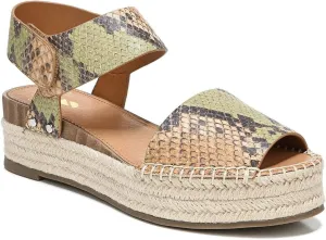 Franco Sarto Oak Beige Snake Platform Wedge Sandals 6 / M