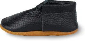 Fringeless Baby Moccasins with Non-Slip Suede Sole - Genuine Italian Leather, Boys and Girls Shoes for Newborns, Babies, Infants, Toddlers