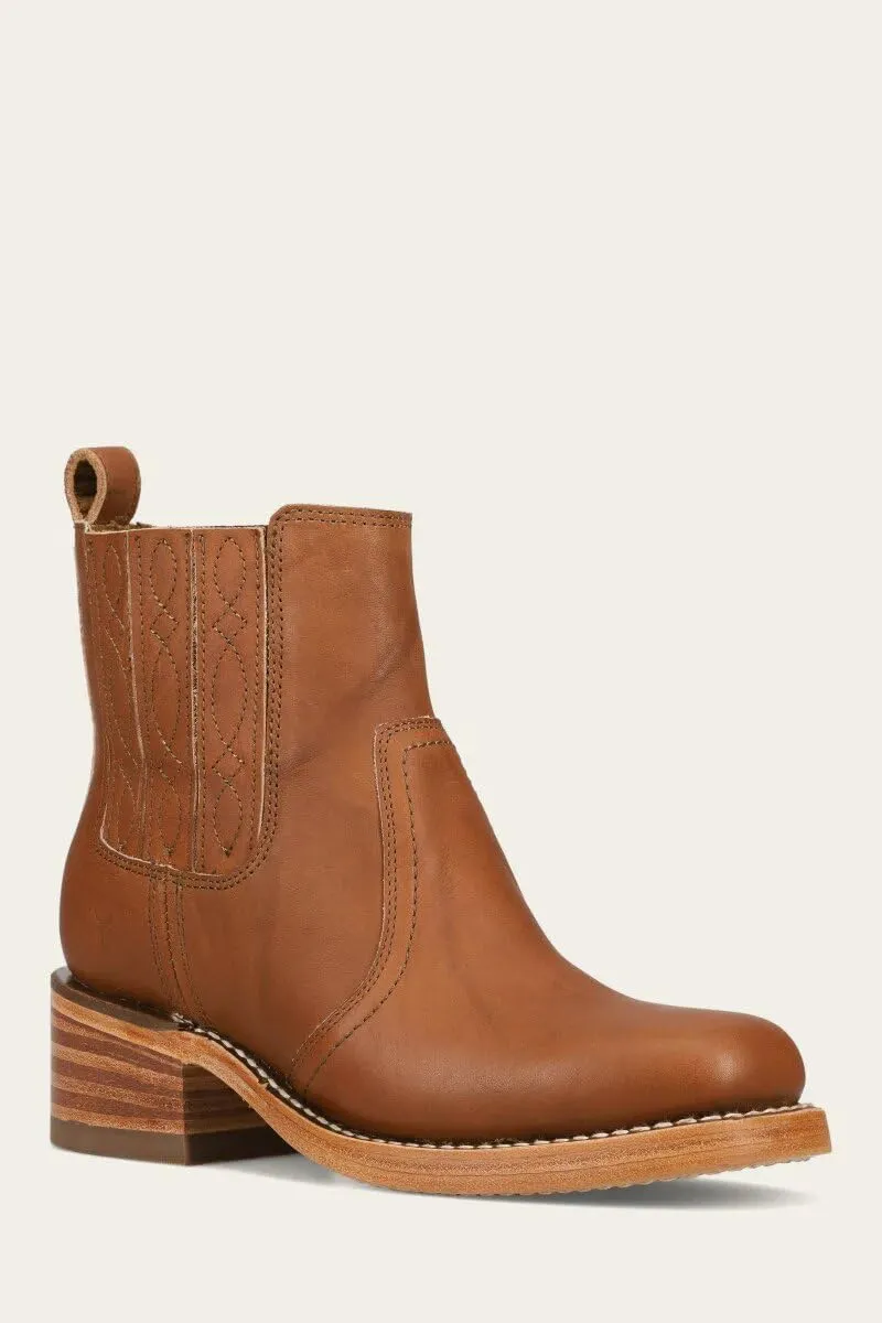 Frye Campus Chelsea Ankle Boots for Women - Premium 5.75” Leather Boots with Luxurious Lining and Leather Outsole with Chunky 1.75” Block Heel