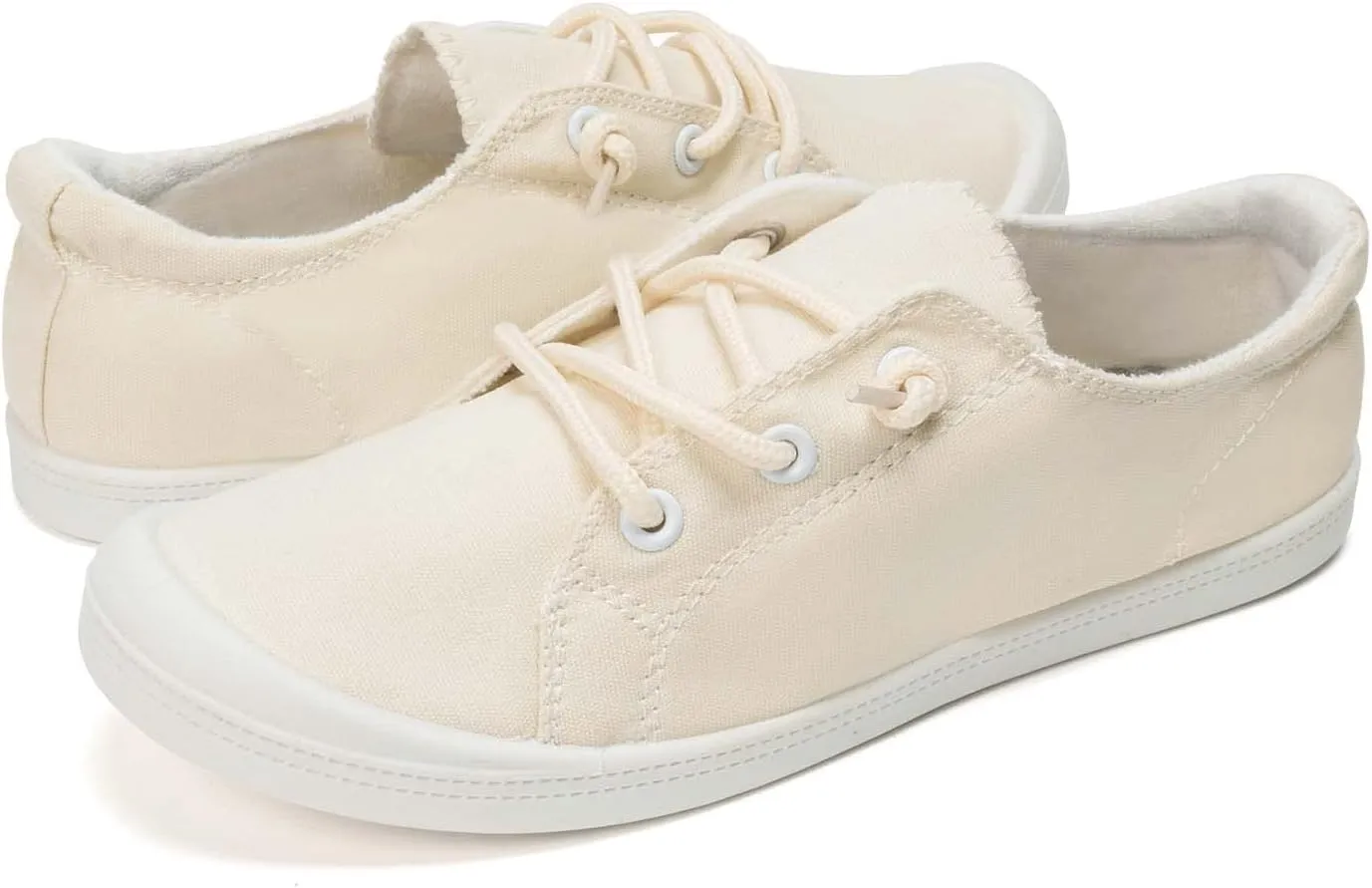 FUNKYMONKEY Shoes for Women, Comfort Low Top Canvas Slip On Sneakers Classic Casual Walking Shoes
